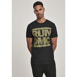 Mister Tee Run Dmc Camo T-shirt voor heren, zwart.