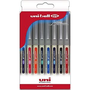 Uni-ball Set met 8 rollers, vloeibare inkt, UB-157 verschillende kleuren