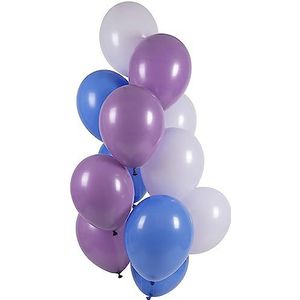 Folat 25119 Lot de 12 ballons en latex pour décoration d'anniversaire et de fête, 33 cm, multicolore