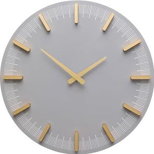 Kare Horloge murale design John - Gris - Diamètre : 40 cm - Pour salon - Ronde - 40 x 40 x 4 cm (H x l x P)