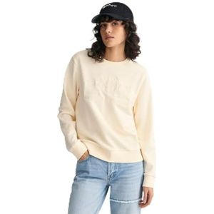 GANT Reg Tonal Shield sweatshirt met C-hals voor dames, Linnen