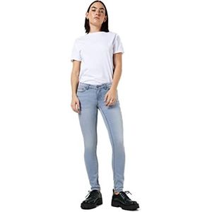 Noisy may Jean coupe skinny pour femme Nmallie Taille basse, Bleu jeans clair, 29W / 32L