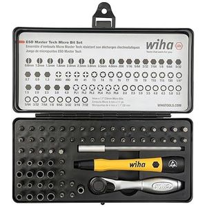 Wiha 75965 ESD Safe Master Technician ratelsleutel en microbits, 65 stuks