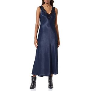 s.Oliver BLACK LABEL Robe longue pour femme, bleu, 44