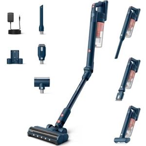 Philips Serie 5000 Flex draadloze stofzuiger, sterke zuigkracht, 60 minuten looptijd, borstel met led, speciale dierenborstel, platte zuigmond en accessoires 2-in-1, display, verwisselbare batterij
