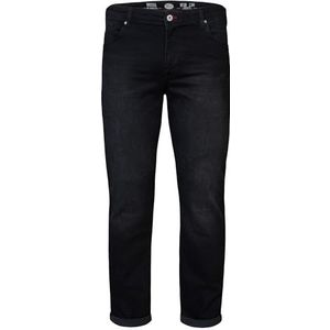 Petrol Industries - Denim - Russel heren jeans straight fit - taps toelopende pasvorm - herenbroek - licht gebruikte look, Zwarte steen
