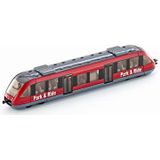 SIKU 1646, trein voor openbaar transport, metaal/kunststof, 1:120, rood, compatibel met ander Siku-speelgoed