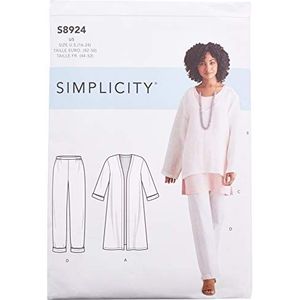 Simplicity Schneipatroon S8924 voor dames, jas, top, tuniek en slipbroek, maat 44-52