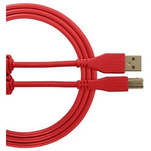 UDG U95003RD USB 2.0-kabel (A-B) - geoptimaliseerde high-speed audio, USB 2.0 A-stekker naar B-stekker, rood, 3 m