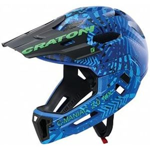 Cratoni C-maniac helm voor volwassenen, uniseks, blauw/mat groen, maat L