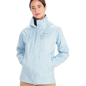 Marmot Wm's PreCip Eco Jacket dames Waterdicht regenjack, winddichte regenjas, ademend; opvouwbaar hardshell windjack, ideaal voor fiets- en wandeltochten (1-Pack), Tide Blue, XS