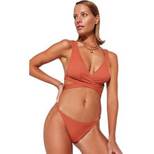 Trendyol Bas de bikini trotteur normal taille normale pour femme, carrelage., 48