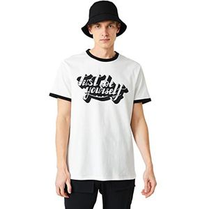 Koton Bedrukt heren T-shirt Vintage, offwhite (001)