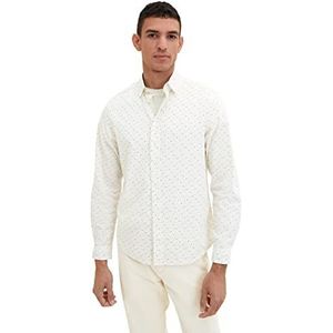 TOM TAILOR heren overhemd, 31266 - Design meerkleurig offwhite