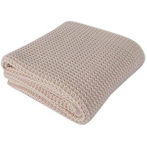Homemania Softy deken voor bank, slaapkamer, woonkamer, katoen, 90 x 90 cm, roze