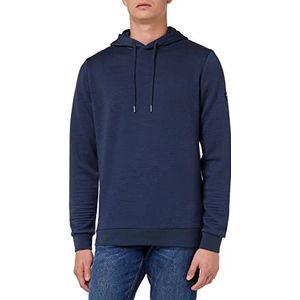 TOM TAILOR Denim heren gestructureerde hoodie, 14488 - Blueish Grey 1