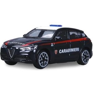28-30389 Bburago Carabinieri Alfa Romeo Stelvio - Scala 1:43 - Maquette Femme - Métal