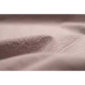 L1NK STUDIO Dekbedovertrek voor bed van 150 cm (240 x 220 cm), 100% katoen (percale 200 draaddichtheid), effen smokey pink