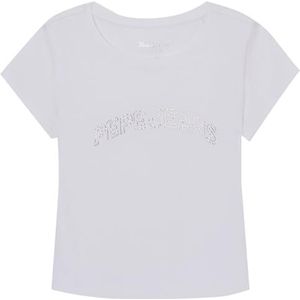 Pepe Jeans Nicolle T-shirt pour fille, Blanc (blanc), 14 ans