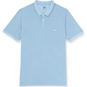 Lee Garment Dye Poloshirt voor heren, IJsblauw