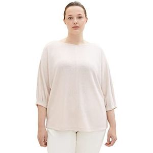 TOM TAILOR T-shirt grande taille pour femme, 16339 - Clouds Grey, 46/taille unique