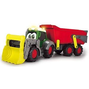 Dickie Toys ABC Fendt Tractor aanhanger, vrijloop, geluid en licht, inclusief batterijen, 65 cm, vnaaf 1 jaar