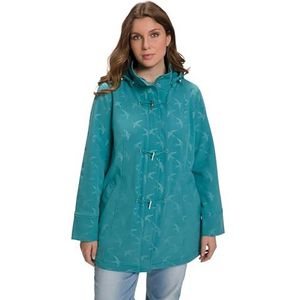 Ulla Popken Hyprar Dames Softshell Jas Fleece voering Drukknopen, Blauw