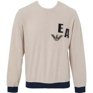 Emporio Armani Corduroy Fleece Ronde Hals Sweater voor heren, trainingspak, touw, XL, Touw