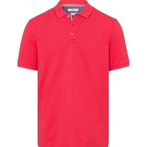 BRAX Pete U Hi Flex Pique poloshirt voor heren in zomerse kleuren, watermeloenrood, S, Watermeloen rood