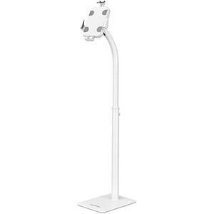 Manhattan 406345 Support antivol avec support pour tablette et iPad de 7,9"" à 11"", rotatif à 360°, inclinable de 20° à -110°, blanc