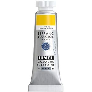 Lefranc Bourgeois Linel Gouache Extra-Fine Tube, 14 ml, cadmiumgeel medium 3 301162