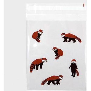 Dailylike Lesser Panda transparante plastic enveloppen 13 x 15 cm. 10u.