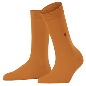 Burlington Dames dames ademende sokken duurzaam biologisch katoen effen gekleurd met platte teennaad voor dagelijks leven en werk eenheidsmaat cadeau-idee 1 paar, Oranje (Mandarin 8464) nieuw -