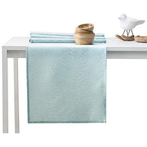 AmeliaHome Tafelloper 35 x 200 cm en 115 x 200 cm lotuseffect waterafstotend bladeren Gaia mint