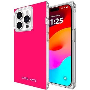CASE-MATE BLOX iPhone 15 Pro hoes - Neon watermeloen [3,7 m valbescherming] [MagSafe-compatibel] - Magnetische hoes met vierkante randen voor iPhone 15 Pro 6,1 inch, krasbestendig,