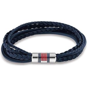 Tommy Hilfiger Sieraden Leren Armband voor Heren Marineblauw - 2790427, Leer, Geen edelsteen