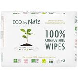 Eco de Naty, babydoekjes zonder geurstoffen, 168 stuks (3 x 56), composteerbare doeken van plantaardig materiaal, 0% kunststof, verpakking kan variëren