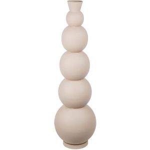 Casablanca Moderne grote decoratieve vaas XXL ijzeren pampasgras bloemenvaas beige grijs hoogte 87 cm