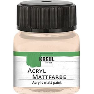 Kreul 75254 – Peinture acrylique mate rose pâle dans un verre de 20 ml – Peinture crémeuse à base d'eau – Peinture à séchage rapide – Convient pour de nombreux types de surfaces.