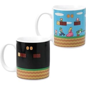 Paladone Tasse à café à changement de chaleur Super Mario – Produit sous licence Nintendo �– Cadeau pour les joueurs, les nerds, les fans de Nintendo Mario, les hommes et les amateurs de jeux rétro –