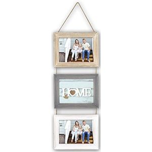 Zep TY3857 Lavigny fotolijst, hout, 13 x 18 cm, beige/wit/grijs