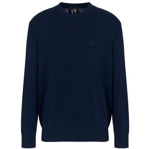 Armani Exchange Icon Project Pull avec logo brodé pour homme, bleu marine foncé, 3XL