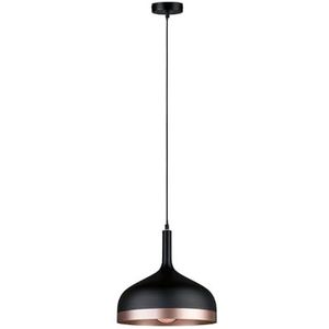 Paulmann 79629 Neordic Embla hanglamp max. 1 x 20 W, hanglamp voor E27-lampen, zwart/mat koper 230 V metaal, zonder sour