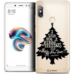 CASEINK Beschermhoes voor Xiaomi Redmi Note 5 (5,99 inch), kristalgel, motief kerstcollectie 2017, design XOXO Tree, zacht, ultradun, bedrukt in Frankrijk