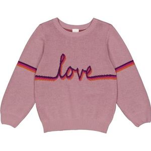 Fred's World by Green Cotton Gebreide jacquard-trui voor meisjes, roze (Pink Haze), 104, Roze Haze