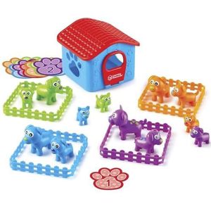 Learning Resources Puppysorteerspel voor de kleuterschool, sorteren op hoogte, gewicht, kleur, cijfer en motief op de oren, vanaf 3 jaar
