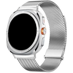 Roestvrij stalen armband voor Samsung Watch 7 Ultra 47 mm Milanese armband voor GALAXY WATCH 7 ULTRA Gebogen uiteinde armband, Agaat