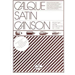Canson Calque Satin 200017310 transparant papier, A3, 29,7 x 42 cm, transparant