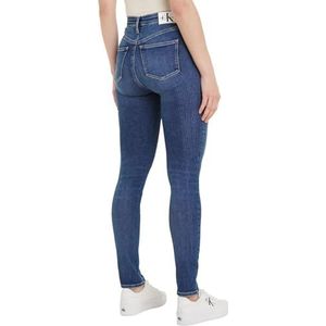 Calvin Klein Jeans Skinny hoge taille damesbroek, Blauw