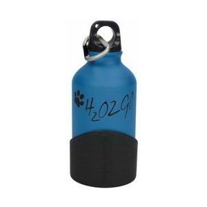 Kapimex 78110040 H2O2GO aluminium drinkfles voor honden, 350 ml, hemelsblauw